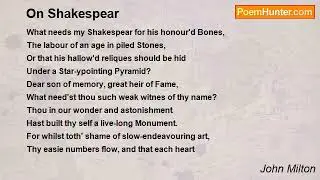 On Shakespear-My Heart Touching Poem- Sushant Gupta Defsys