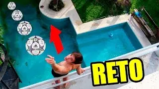 RETO FÚTBOL del TECHO a la PISCINA! vs Gonzalo Goette y Tomas Oranges