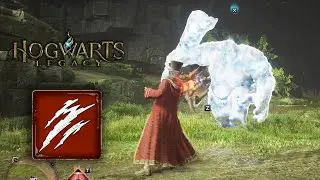 Deadly DIFFINDO Combo VS TROLL in HOGWARTS LEGACY