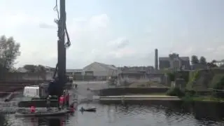 Piledriver stopped by protestors.