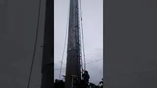 Wireless Monopole Tower Installation