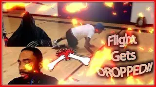 HILARIOUS 1V1! FLIGHT REACTS VS BONE COLLECTOR! IRL BASKETBALL(FLOCKA REACTION) #GOMFSFB