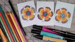 Coloring with markers and colored pencils together