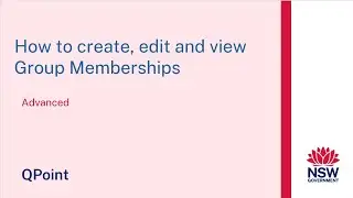 How to create, edit and view Group Memberships