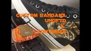 Custom Bandana Undefeated x Converse Chucks Shoes (Tutorial) [NIKE AIR JORDAN IV UNDFTD Inspired]