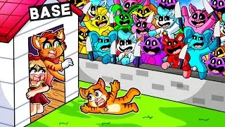 RETO DE LA BASE VS SMILING CRITTERS DE POPPY PLAYTIME 3 EN MINECRAFT 😱 1 MILLON DE CATNAP,DOGDAY