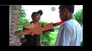 Gugu nerf war cid dragon nerf guns fight group skman mask criminals detachment