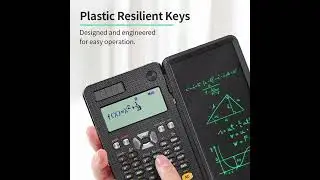 Solar Scientific Calculator with LCD Notepad 417 Functions Professional