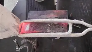 Test 2 - induction brazing copper angle bracket to copper plates
