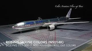 1:400 Boeing House Colors N5014K Boeing 777-300 (PH) Polished Rollout Colors (Close-up Tours #128)