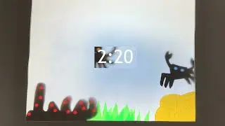 4 minute timer: shadow puppet ocean calm chime and water soundscape with ending bell