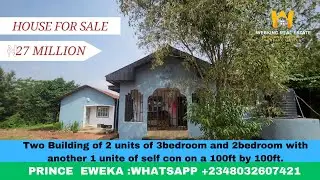 HOUSE FOR SALE IN EKEWAN ROAD TREAD FAIR BENIN CITY EDO STATE NIGERIA.