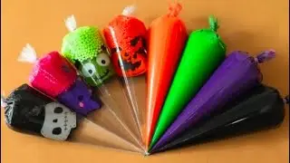 Making Halloween Slime with Piping Bags!Most Satisfying Slime Video ASMR⭑#... more