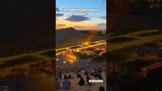 Light Show with Sunset #thingsilike #lightshow #sunset