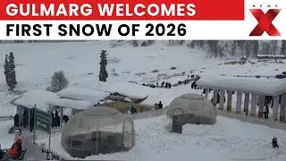 Jammu And Kashmir: Gulmarg Wakes to Its First Snowfall of 2026, Blanketed in White | NewsX