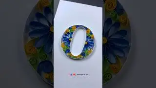 DIY Quilling Letter O | Paper Quilling Typography Art #shorts #alphabet #quilling #letter