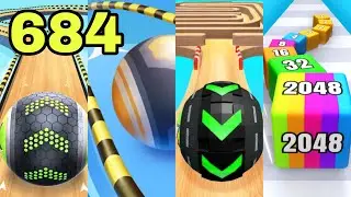 Going Balls - SpeedRun Challenge VS Action Balls, Rolling Ball,Jelly Run 2048 Walkthrough 684