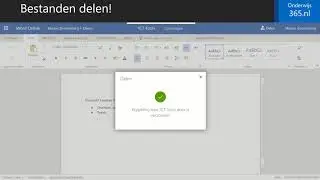 Werken in de Cloud met Office365 - basisvaardigheden
