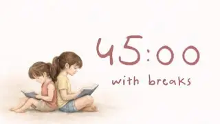 Homework Timer for Kids | 45 Minutes with breaks | Calm Study Focus