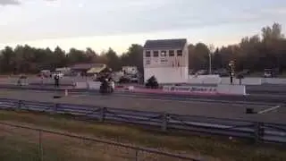 Cafe Cycles '76 Honda CB750 Cafe Racer 1/8 mile Drag race 7.3 @ 96mph