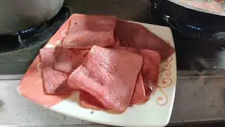 Ham & Hotdog preparing for almusal😋