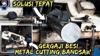Tes Dan Review Mesin Gergaji Besi Merek Metal Cutting BandSaw | Besi As Ukuran 100mm Terpotong Rapi