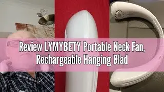 Review LYMYBETY Portable Neck Fan, Rechargeable Hanging Bladeless Hands Free Fan with 3 Speeds, 3000