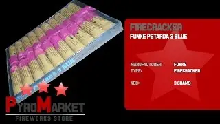 Funke Petarda 3 Blue / FP3B / Firecracker / B&ouml;ller / HD @ PYROMARKET PL