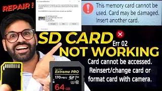 How to Fix SD card not working | SD card format problem | Camera card failure | card not working