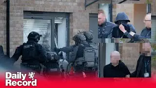 Gang war police storm Glasgow home and seize six suspects in series of dramatic dawn raids