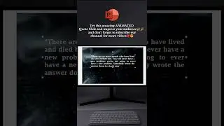 VIRAL Quote Slide in 30 seconds using PowerPoint😎