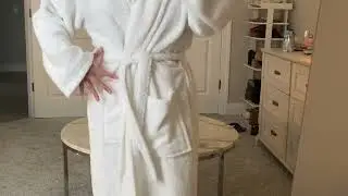 BIOLINEN Premium 100% Cotton Terry Shawl Bath Robe Collar with FREE Slippers Review