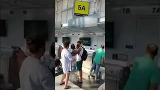 Angry passenger hurls computer monitor at airline staff after missing flight