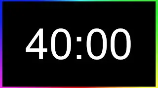 Minuteur 40min ALARME🚨/ Compte à Rebours 40 Minutes /Minuterie 40 Minutes/Décompte 40min