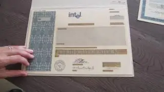 Printer model for Intel stock certificate