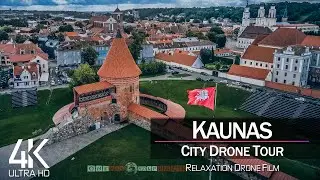 【4K】&frac12; HOUR DRONE FILM: &laquo;Kaunas - Lithuania&raquo; 🔥🔥🔥 Ultra HD 🎵 Chillout Music (2160p Ambient UHD TV)