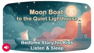 Moon Boat to the Quiet Lighthouse 🌙 | Bedtime Story for Kids | Listen & Sleep