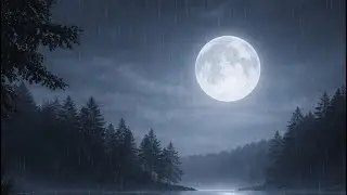 Rain by the Lake at Night 🌧️🌙 | Deep Sleep | 3 Hours | Calm Night Ambience