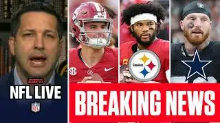 NFL LIVE | Ty Simpson plans to throw at Scouting Combine, Maxx Crosby to Cowboys, Murray to Steelers