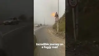 #Incredible #journey on a #foggy road. #Enjoyable #motorcycle travel. #Beautiful #scenery and nature