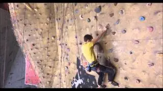 Indoor climbing together with a drone