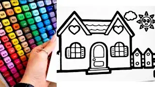 How to draw kids drawing with coloring pages  paiting with jijim12 draing coloring step bt step