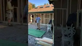 Framing in an Exterior Wall! #construction #carpenter #framing