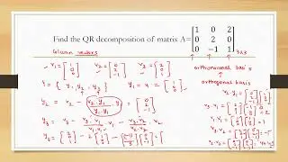 QR DECOMPOSITION OF MATRIX