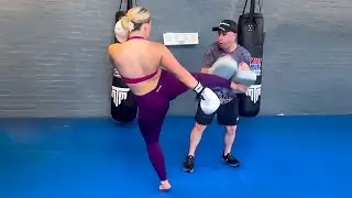 Jasmin Lane Training Muay Thai & Kickboxing 💥 | Powerful MMA Skills & Fight Power