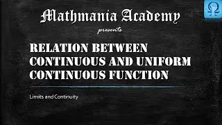 Continuous functions on compact sets are uniformly continuous - Lec 23