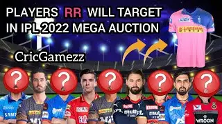 IPL 2022 : Players RR Should Target In 2022 Mega Auction!! || IPL 2022 Mega Auction || CricGamezz ||