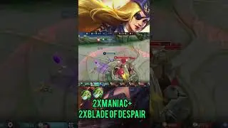 2xManiac+2x Blade of Despair #astre #mobadaus #gusionfasthand #gusiongameplay #mlbb