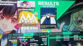 (DDR World) 15 PFC#258 BURNING HEAT(3 Option Mix) (CSP-15) 999,690!!!