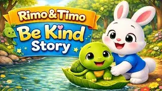 Rimo and Timo | A Cute Story About Kindness 🐰🐢 | Kids Animation Short #youtubeshorts #bunny #shorts 